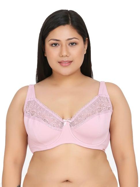 curvy love pink under-wired padded plunge bra