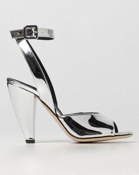 curvy metallic 105 mm heeled sandals