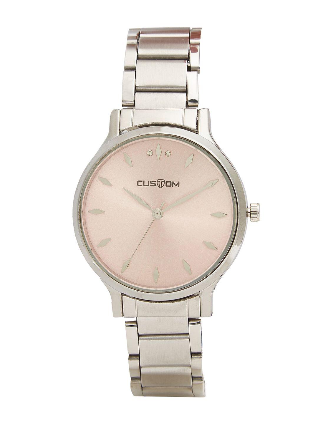 custom women pink analogue watch 8907829043343