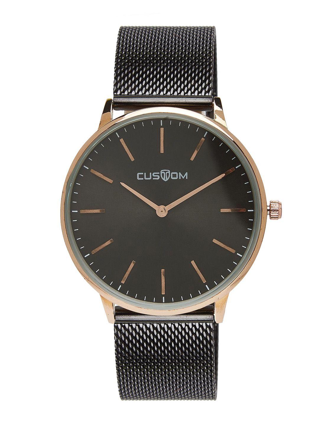 custom men black analogue watch 5823nz