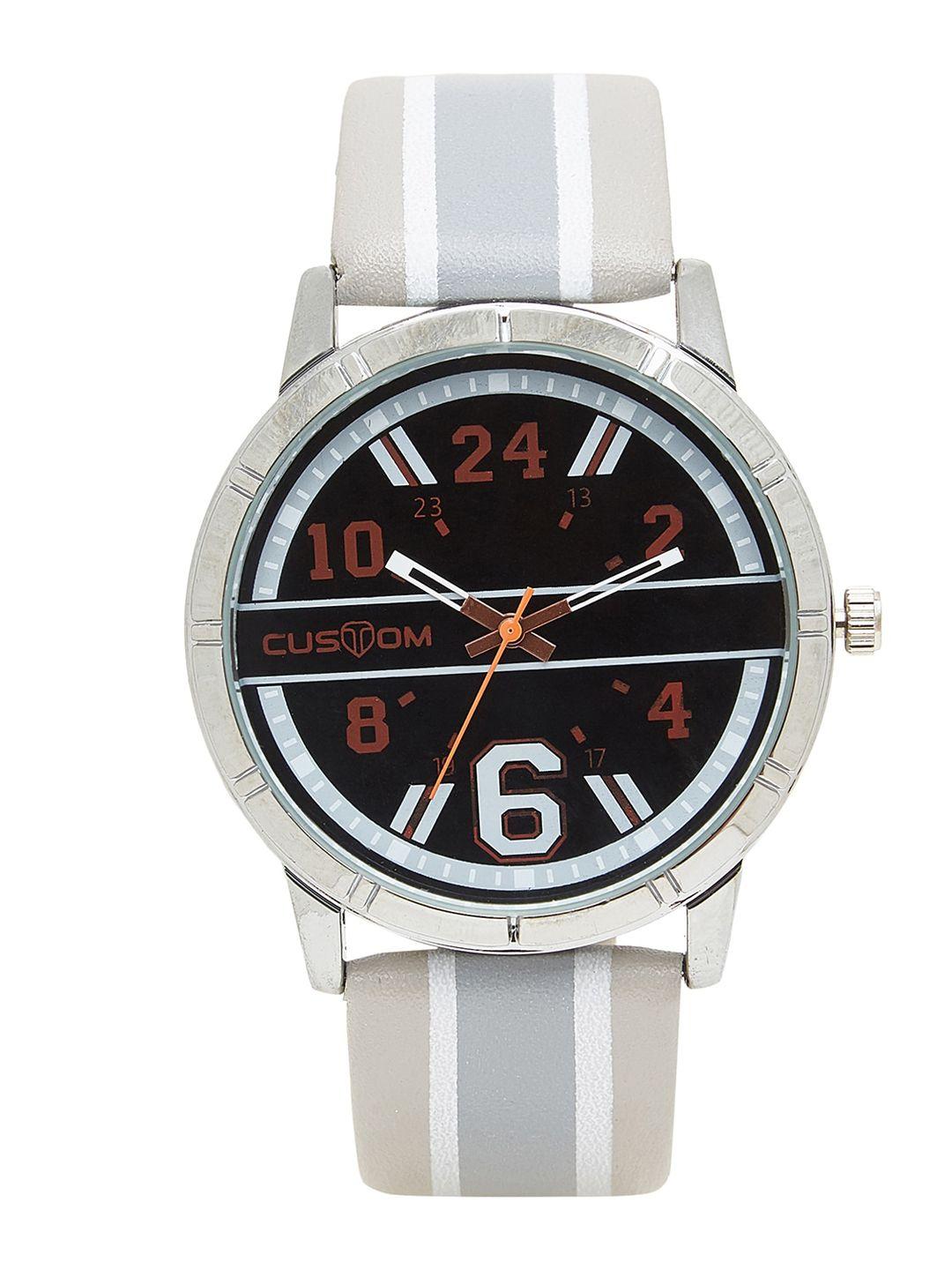 custom men black analogue watch 8907829042735