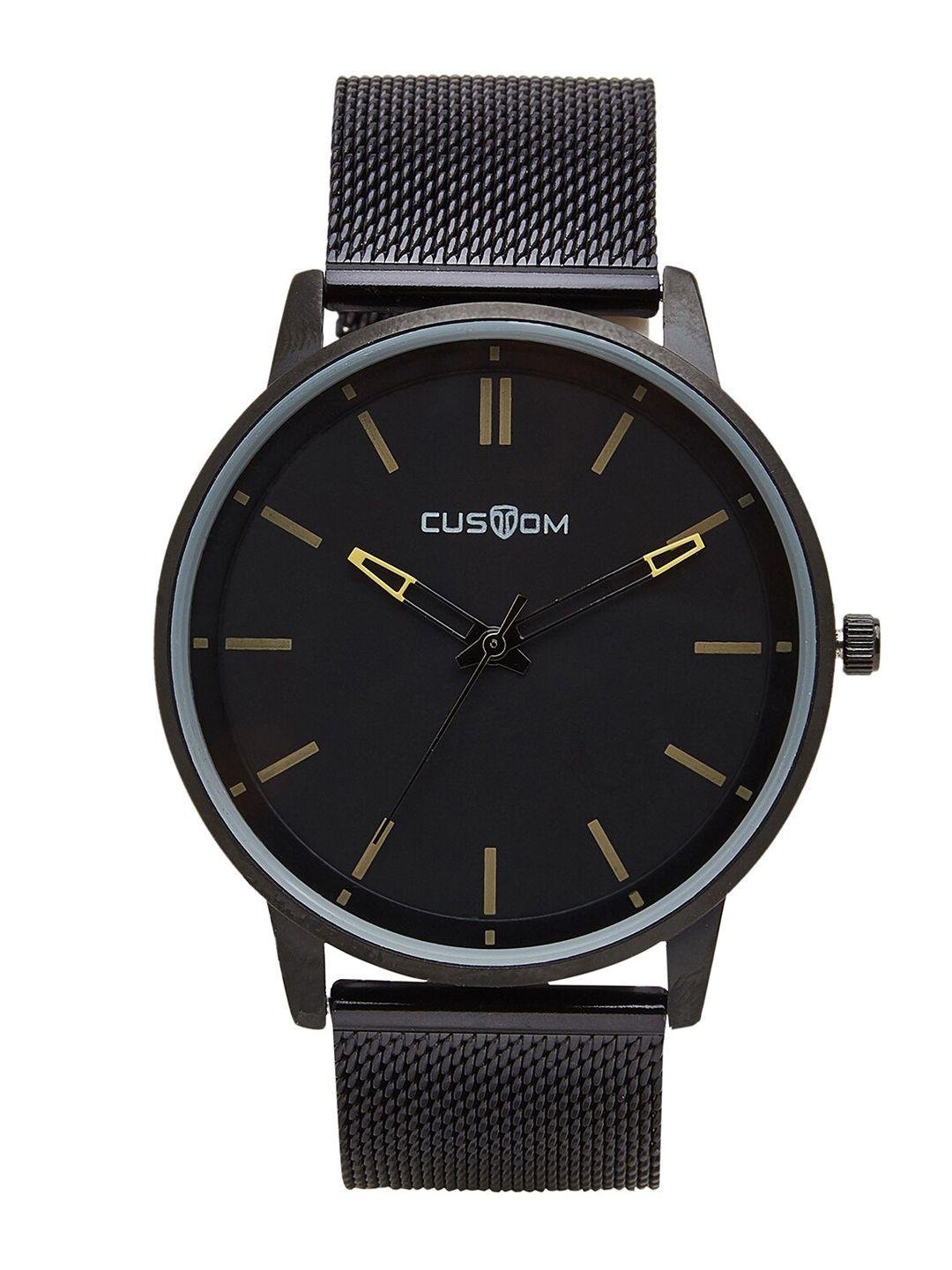custom men black analogue watch 8907829042865