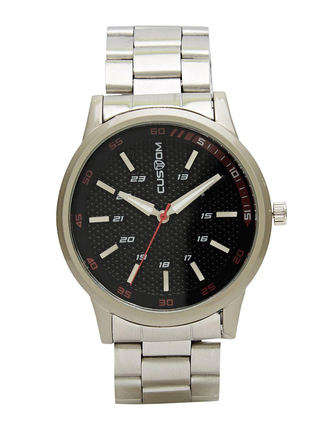custom men black analogue watch 8907829043091