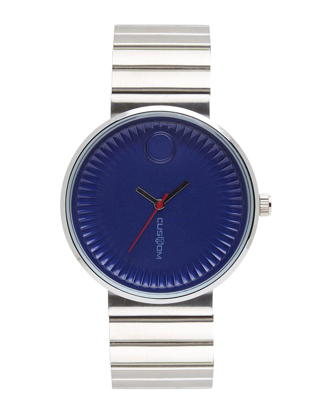 custom men blue analogue watch 8907829043114