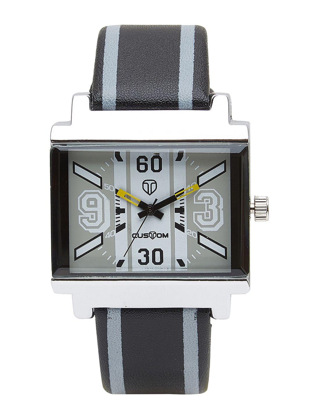 custom men grey analogue watch 8907829042704