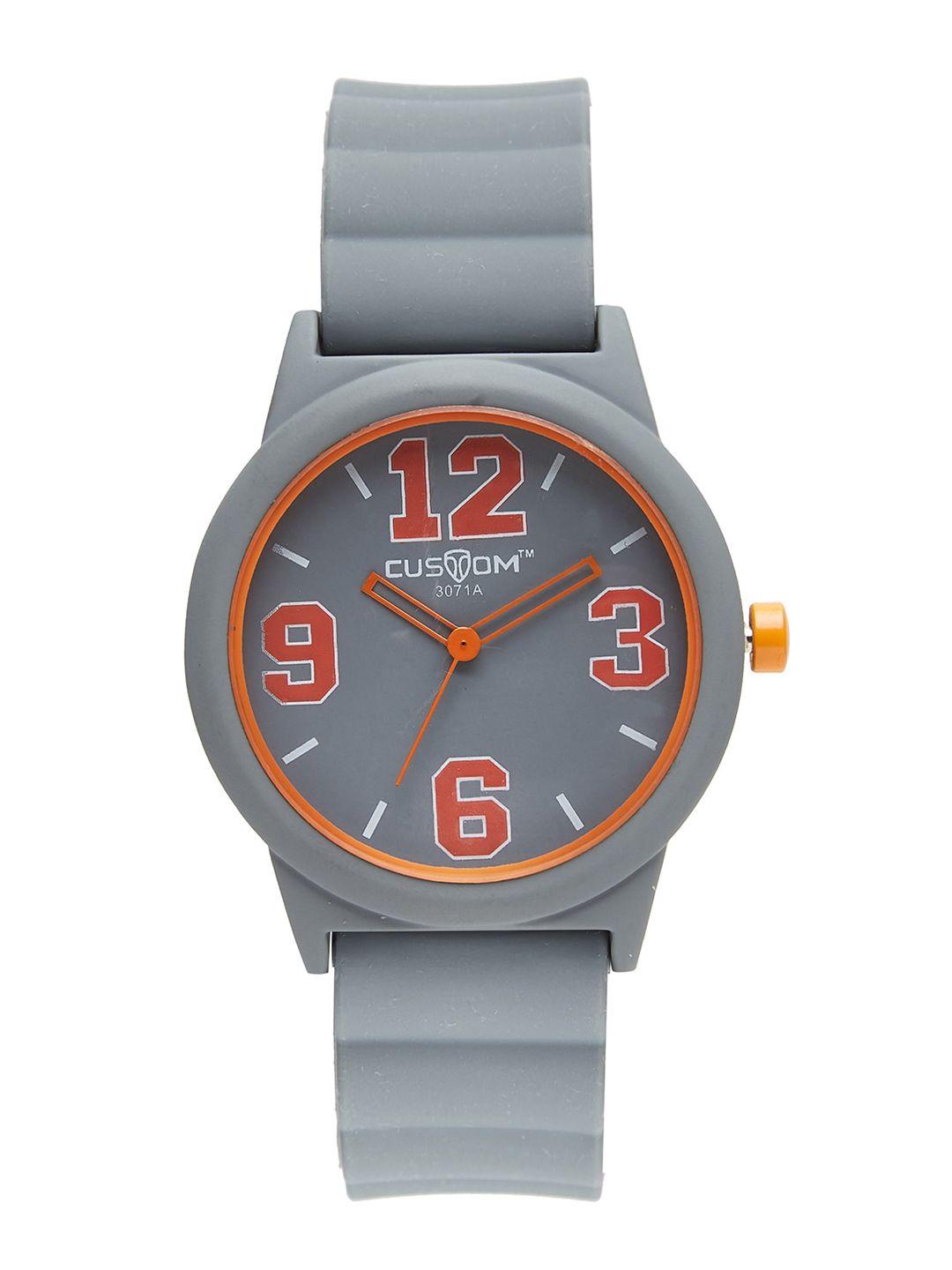 custom men grey analogue watch 8907829042858