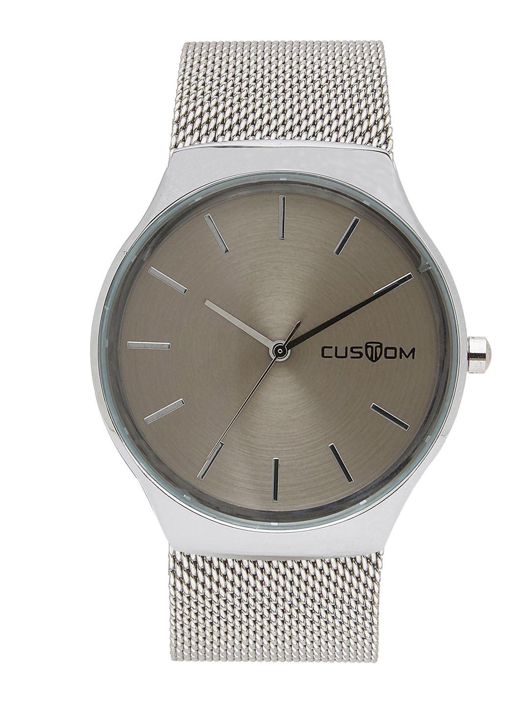 custom men grey analogue watch 8907829042940