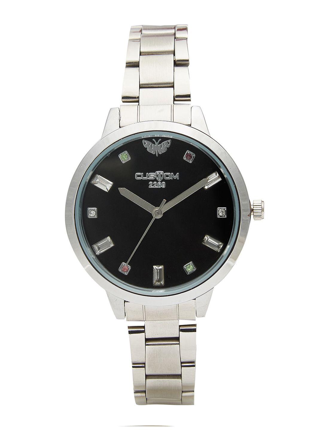 custom women black analogue watch 8907829043428