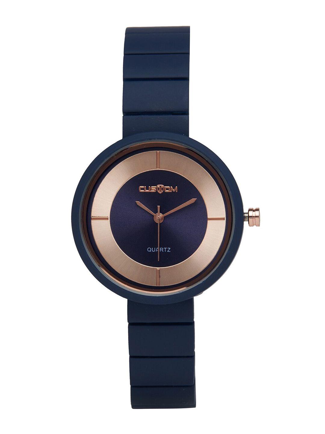 custom women blue dial & blue wrap around straps analogue watch 2552-c-05