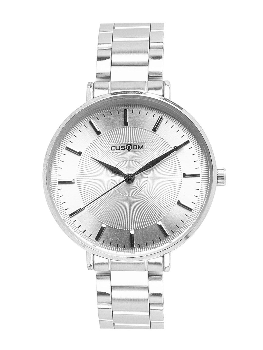 custom women silver-toned analogue watch 8907829043886