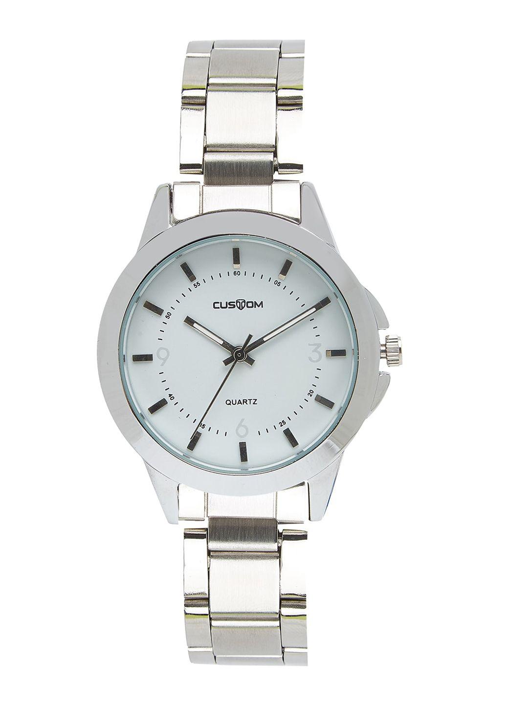 custom women white analogue watch 8907829043374