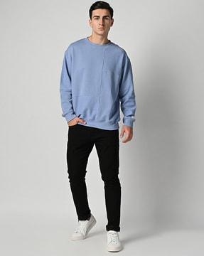 cut & sew oversize fit sweatshirt