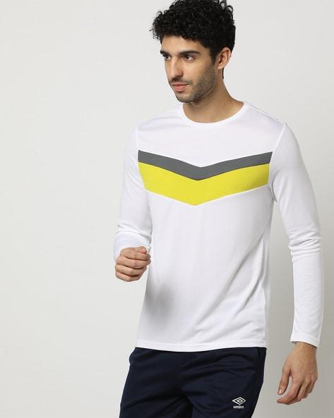 cut & sew panelled crew-neck t-shirt