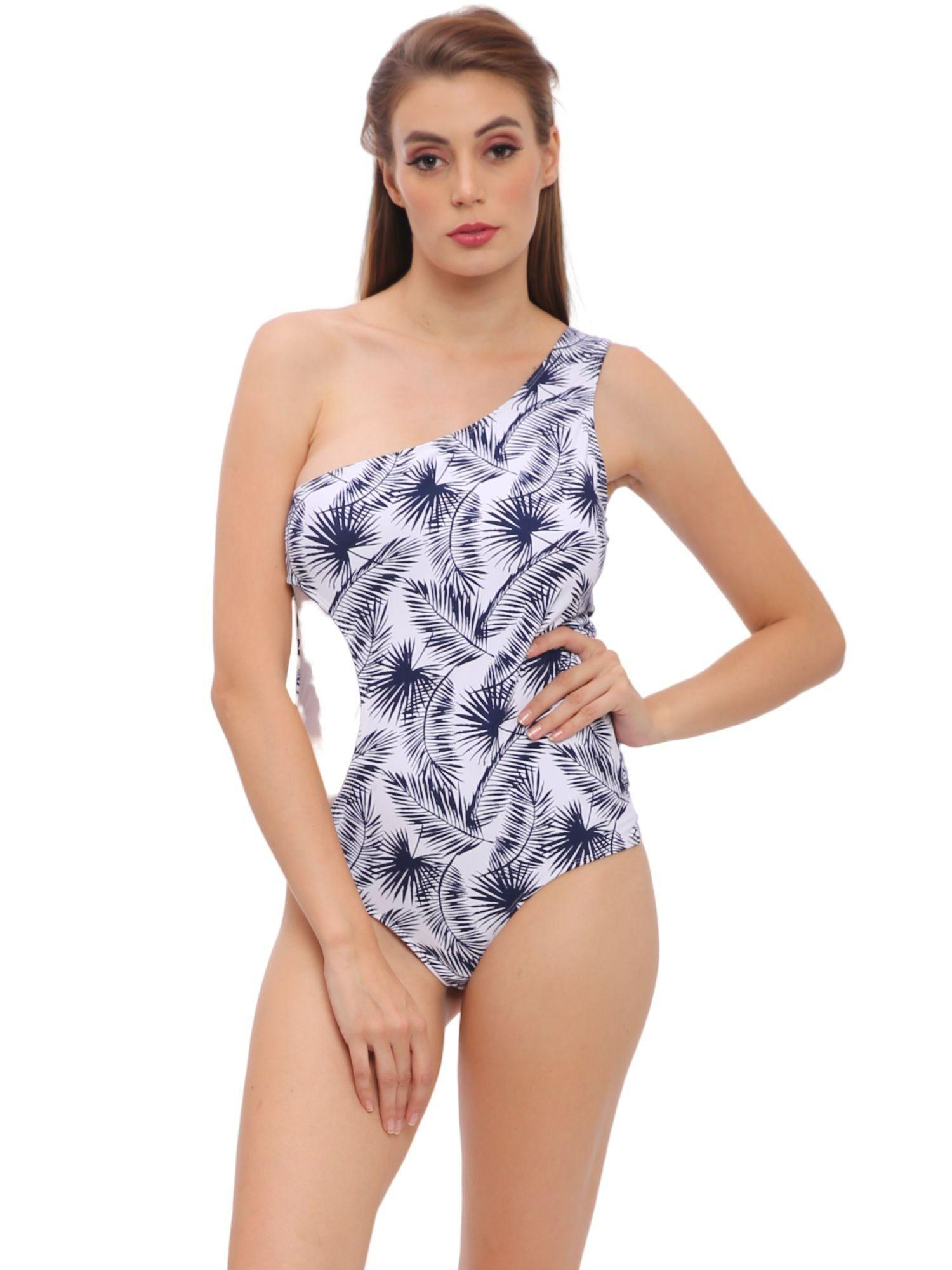 cut out one shoulder women's swimsuit