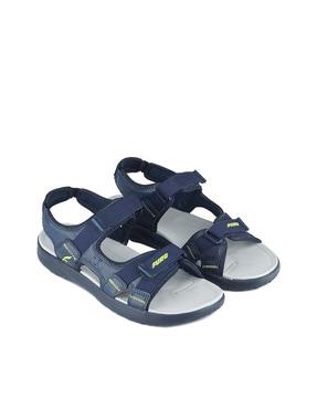 cut-out strap sandals with velcro closure