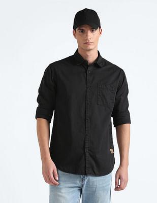 cutaway collar solid regular shirt