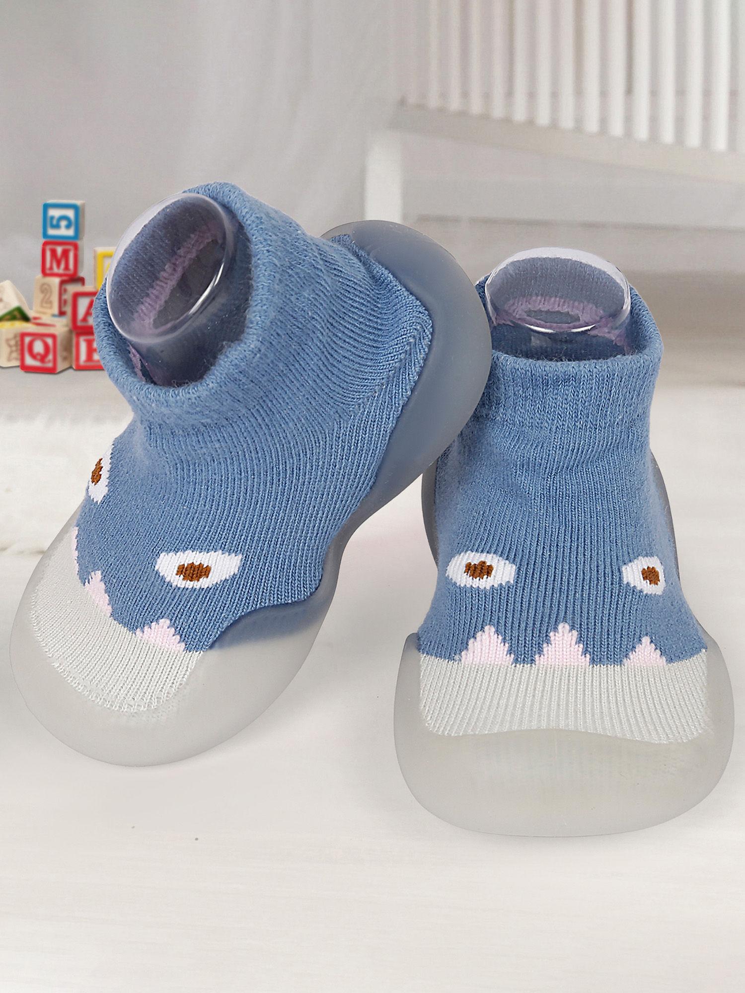 cute-eye-anti-skid-slip-on-rubber-sole-shoes---blue