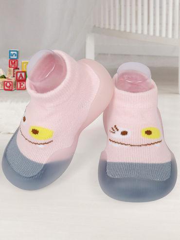 cute eye anti-skid slip-on rubber sole shoes - pink