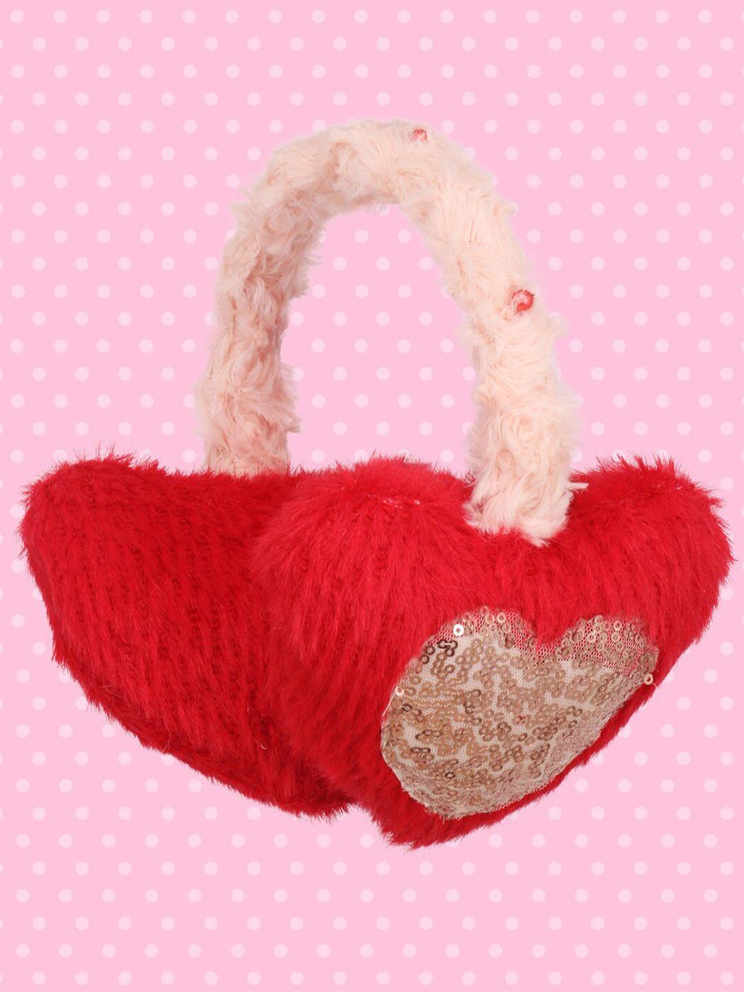 cutecumber girls heart shaped faux fur earmuffs