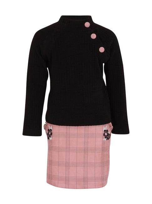 cutecumber-kids-black-embroidered-top-&-skirt