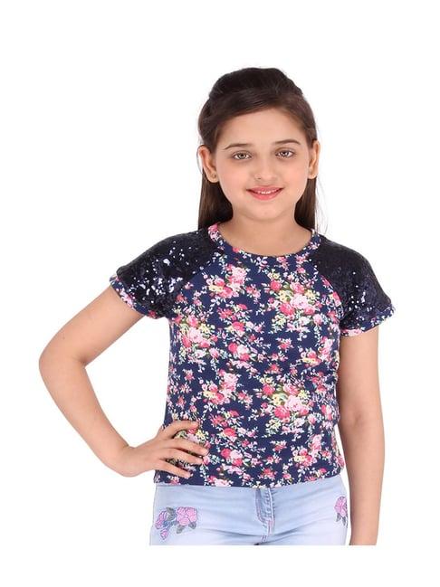 cutecumber kids navy embellished top with shorts