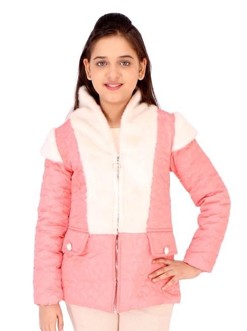 cutecumber kids peach self design jacket