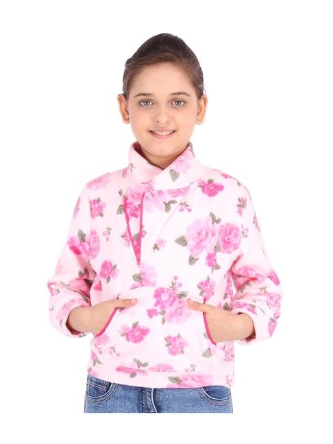 cutecumber kids pink floral print sweatshirt