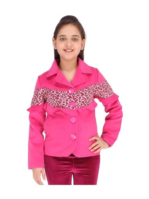 cutecumber kids pink printed jacket