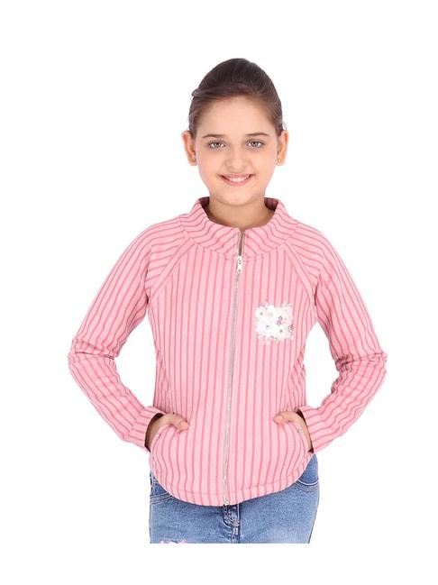 cutecumber kids pink striped sweatshirt