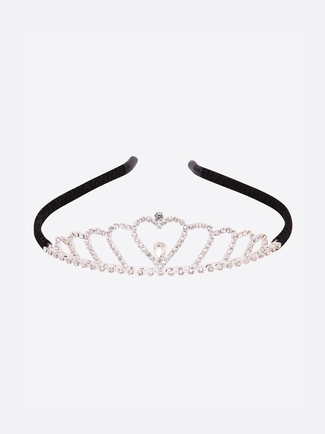 cutecumber black embellished crown hairband