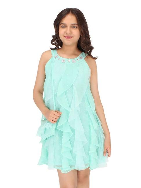 cutecumber kids aqua solid dress