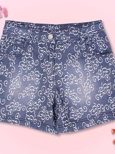 cutecumber kids blue printed shorts