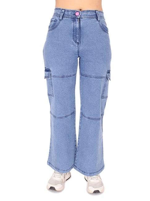 cutecumber kids blue solid jeans