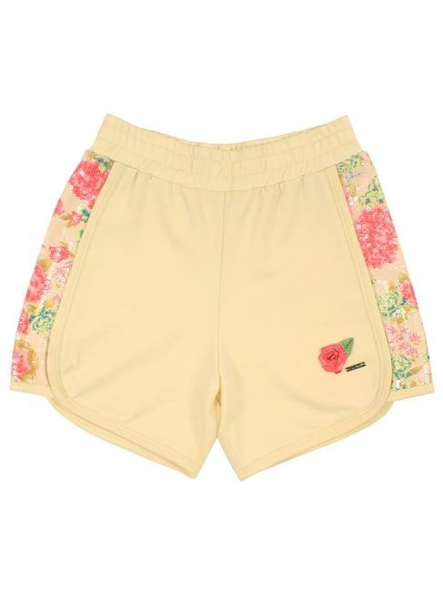 cutecumber kids cream embellished shorts