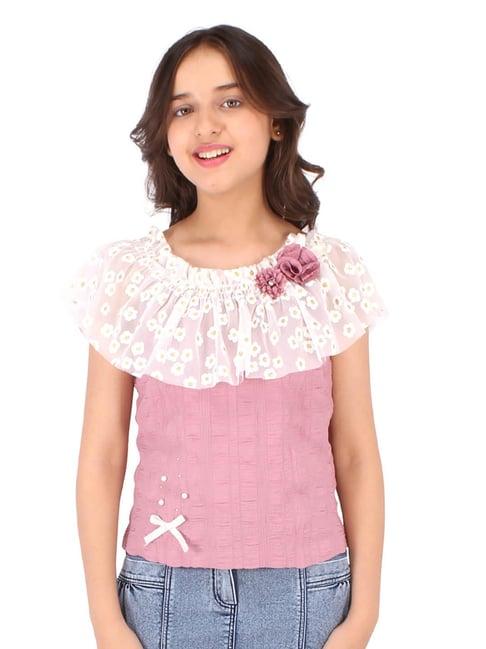 cutecumber kids dusty pink applique top