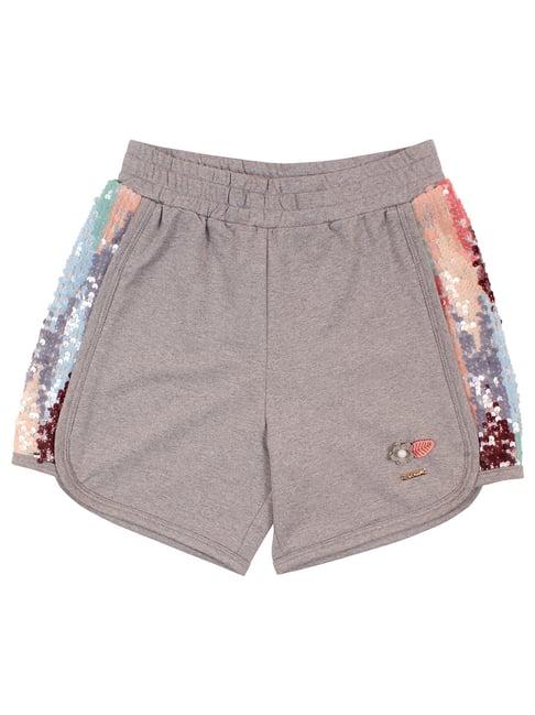 cutecumber kids grey embellished shorts