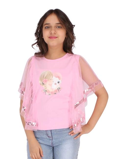 cutecumber kids pink embellished top