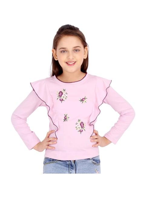 cutecumber kids pink embroidered top