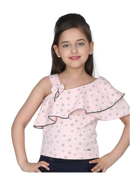 cutecumber kids pink floral print top