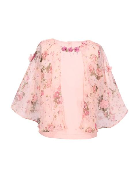 cutecumber kids pink floral print top