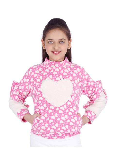 cutecumber kids pink printed sweatshirt