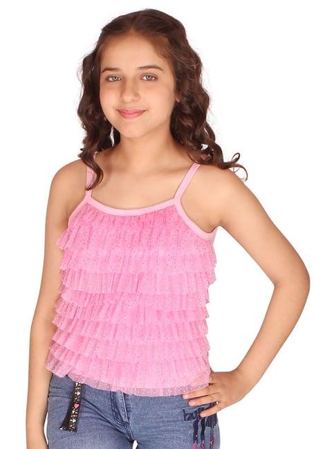 cutecumber kids pink printed top