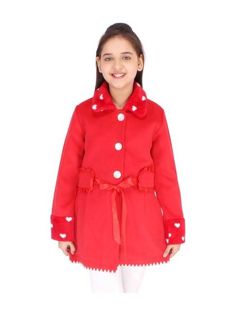 cutecumber kids red regular fit jacket