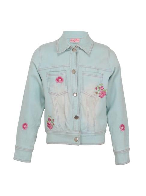 cutecumber kids sky blue embroidered  jacket