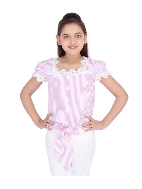 cutecumber kids striped pink top