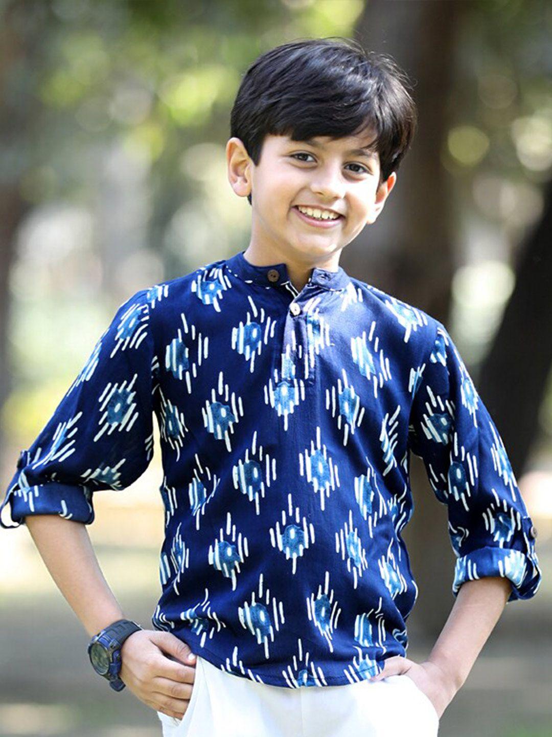 cutiekins boys printed shirt with shorts