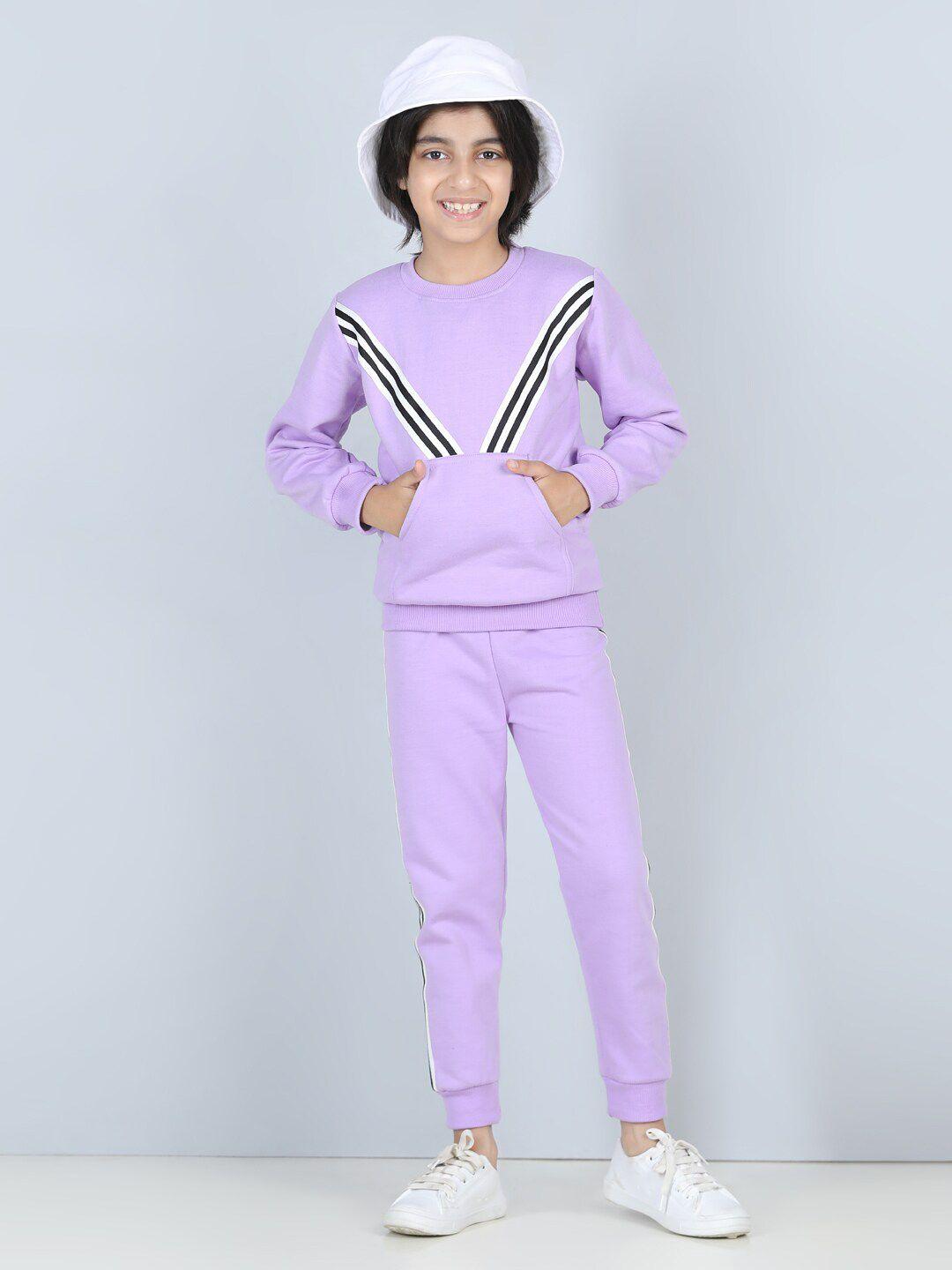 cutiekins boys purple & black printed shirt with pyjamas
