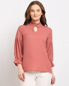 cutout top with extended sleeves