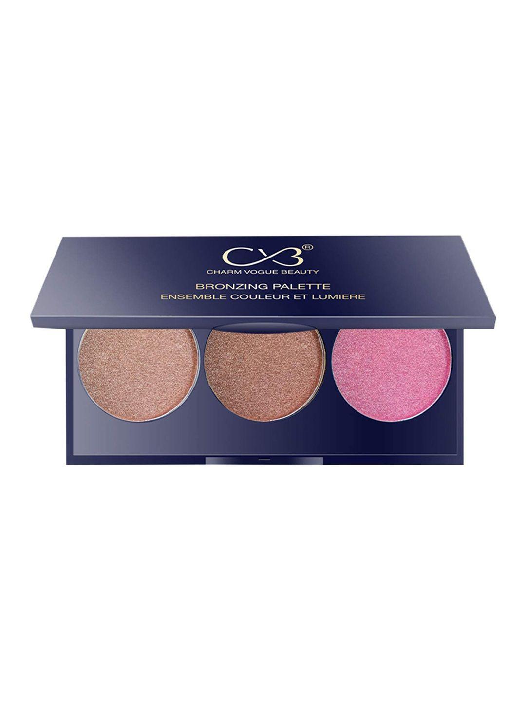 cvb contour-bronzer-highlighter palette -  shade 02