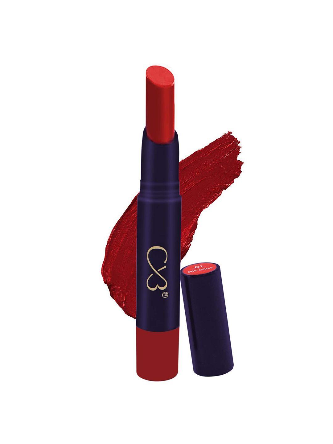 cvb red lip lock no transfer lipstick full coverage cruelty free cvb-c63-01-dry chilly